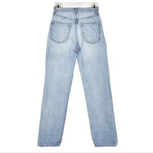 Reformation Cynthia Light Wash Button Rise Jeans 26